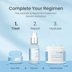 Hydrate& Replenish EYE CREAM- Gel Hydrator-Cream with Hyaluronic Acid & Marine Extracts, attracts moisture to the skin Algae And Seaweed Extracts to revitalize dull looking skin 0.5 Oz