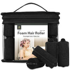 36 Pieces Foam Sponge Hair Rollers - Soft Hair Styling Curlers for Hair Curls (Black, Flexi Rod, 2.8x0.98inch)
