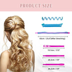 30pcs Heatless Curlers Rollers for Wavy Curls, No Heat Spiral Curlers Kit with Styling Hooks for Long Hair (25.5 Inch/65 cm)