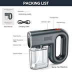 Cordless Spray Tan Machine, Rechargeable Spray Tan Gun Self Tanners Professional Mobile Spray Tan Airbrush Machine for Beach Tan Home DIY Spray Tan Travel Salon Self Tanner