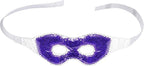 Gel Eye Mask, Purple - Cold Compress Ice Pack with Gel Beads - Microwave Safe for Heat Therapy - Great for Puffy Eyes, Dark Circles, Dry Eyes, Soothing Headaches
