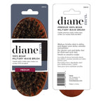 Diane Premium 100% Boar Bristle Military Wave Brush for Men and Barbers, Medium-Firm Bristles for Thick Coarse Hair, Detangling, Smoothing