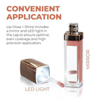 Beauty For Real Lip Gloss + Shine, Plumping High Shine Hydrating Gloss, Turned On, Sheer Lip Bite Nude, Light + Mirror, Cruelty Free, 0.15 fl oz