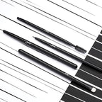 Jessup Makeup Brush Set 10pcs Black Make up Brushes Set Professional with Natural Synthetic Hair for Foundation Blending Blush Concealer Eyeshadow Eyebrow Eyeliner, T323