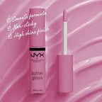 NYX PROFESSIONAL MAKEUP Butter Gloss, Non-Sticky Lip Gloss - Eclair (Pink)