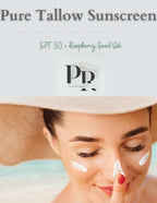 Grass Fed Tallow Sunscreen, Wagyu Tallow Skincare, Organic Tallow, Grass Finshed Tallow,Pure Render, SPF 50,Made in U.S.A