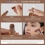 3PCS,Contour Stick bronzer,Liquid Blush,Highlighter,Long Lasting Smooth Lightweight Beauty 1.27fl oz