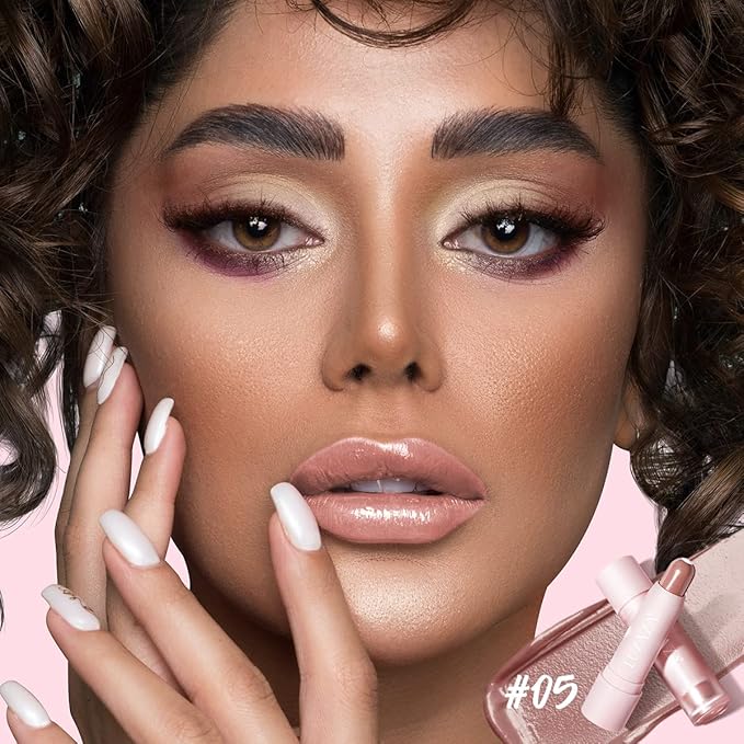 2PCS Tinted Lip Balm Chapstick with Color, Natural Semi - Gloss Finish, Hydrating/Coloring 2 in 1 Moisturizer Lip Stick for Girls & Women #01+#05