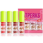 4 Colors Lip Oil Lip Glaze, Soft Brush Head Hydrating Lip Glow Oil,Shiny Transparent Lip Gloss Plumping,Long Lasting Nourishing Non-sticky Fresh Clear Smooth Lip Care -Set B