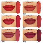 6pcs Matte Lip Gloss Set for Women,Highly Pigmented Velvet Lip Stain，Long Lasting，Waterproof Lip Makeup，Nude，Brown