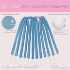 Octocurl Heatless Hair Curler - No Headband Octopus Curler - Overnight Curls for Medium Length Hair (QMax - Blue)