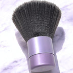 Luxurious and Large Ultra Soft Fluffy Powder Brush, Multipurpose Face, Body, Barber and Beauty Tool, with wooden base Soft Kabuki Brush by BevyGold (Violet)