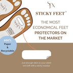 SunFX Disposable Sticky Feet Protectors (50-PAIRS) Spray Tan Feet Protector Pads for Sunless Airbrush Tanning