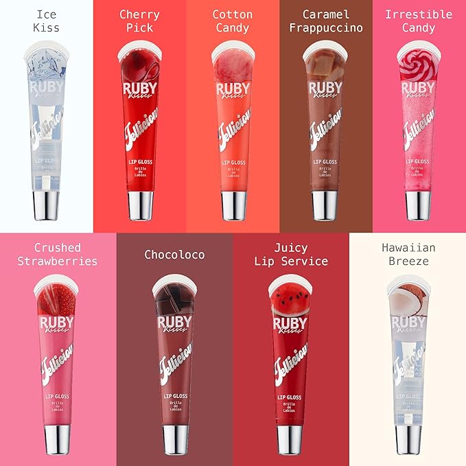 Ruby Kisses Jellicious Mouth Watering Lip Gloss (JLG01 & JLG04 & JLG13)