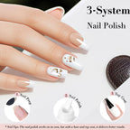 AZUREBEAUTY Warm White Nail Polish – Quick Dry, Long-Lasting, Natural Glossy Finish for DIY Manicure & Nail Art, Salon Quality, 10ml for Women