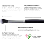 MSQ Eye Makeup Brushes 12pcs Eyeshadow Makeup Brushes Set with Soft Synthetic Hairs & Real Longer Wood Handle for Eyeshadow, Eyelash,Eyebrow, Eyeliner, Blending, Conclear(Black)