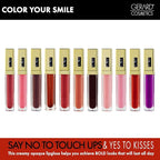 Gerard Cosmetics Color Your Smile Lip Gloss Salmon, Super Pigmented Peach Lip Gloss with LED Light and Mirror, Shiny Finish, Hydrating Liquid Peach Lipstick, Cruelty Free and Made in USA