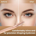 Eyebrow Razor Dermaplaning Tool with 10 Blade Refills Exfoliating Face Razors for Women Facial Razor for Peach Fuzz and Eyebrow Hair Removal