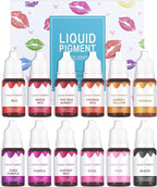 KYDA 12 Colors Lipstick Liquid Pigment Set,DIY Lip Pigment