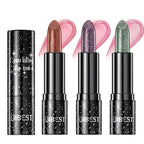 3Pcs Glitter Jelly Lipstick Set, 3 Colors Glossy Glitter