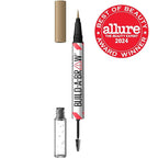 Maybelline Build-A-Brow 2-in-1 Brow Pen and Sealing Eyebrow Gel, Eyebrow Makeup for Real-Looking, Fuller Brows, Blonde, 1 Count