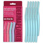 Face Razors for Women, Dermaplane Razor for Women Face, Eyebrow Razor, Facial Razors, Dermaplaning Tool, Gentle Skin Exfoliation Microblades for Sensitive Skin, Peach Fuzz Remover, 10 Count (Tidal)