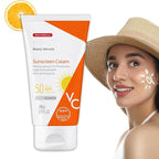 Vitamin C Sunscreen for Body and Face, Body Sunscreen SPF 50 Face Moisturiser with Niacinamide, Moisturizing Face Sunscreen Strong Protection, Sunscreen Body Lotion Water + Sweat Resistan