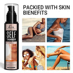 Self Tanner Natural Self Tanning Lotion - -Sunless Tanning Lotion for Face, Body, and Legs, Gradual Tan Moisturizer for Fair to Medium Skin