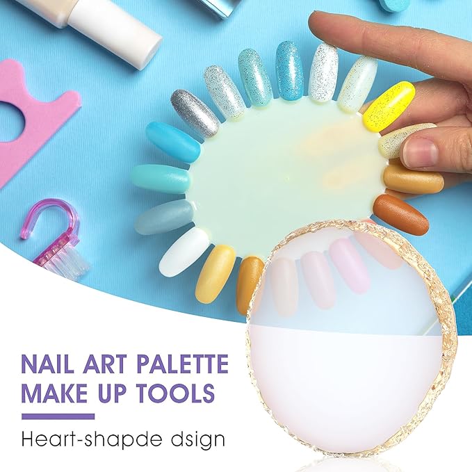 Resin Nail Art Palette Gold Edge Nail Holder