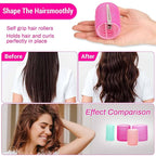 Acejoz Hair Rollers Set for Blowout Look, 38 Pcs Self Grip Hair Rollers with 4 Sizes, 12 Pcs Hair Clips, Comb, Storage Bag for Long, Medium, Short, Thick Hair Volume (Multicolor)