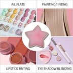 Nail Polish Palette, 2Pcs Resin Nail Art Palette, Nail Painting Mixed Color Palettes, Gold Edge Makeup Mixing Tray, Nail Supplies For Nail Techs, Nail Art Display Board(Star)