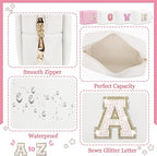 Personalized initial letter makeup bag,