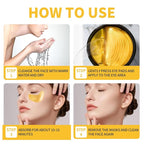 Under Eye Patches, 120 Pcs Golden Under Eye Mask, Eye Treatment Mask for Under Eye Bags, Dark Circles, Puffy Eyes, Fine Lines, Anti-Aging and Anti-Wrinkle, Collagen Eye Mask Skincare