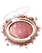 Baked Powder Blush, Glow Marbleized Blush Powder Palette,Lightweight Shimmery Cruelty-Free face Blush for Cheeks,Eyeshadow & Highlight,Makeup Gift for Women rubores de maquillaje(0.49Ounce)-04