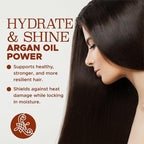 Luseta Argan Oil Shampoo and Conditioner Set Thickening for Thin & Dry Hair Smoothing & Nourishing Anti- Frizz for All Hair Types Sulfate Free for Men and Women 2 x16.9Fl Oz