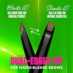 NYX PROFESSIONAL MAKEUP Blade & Shade Brow Pencil, Nano Mechanical Eyebrow Pencil, Up to 16HR Make Up Wear - Espresso