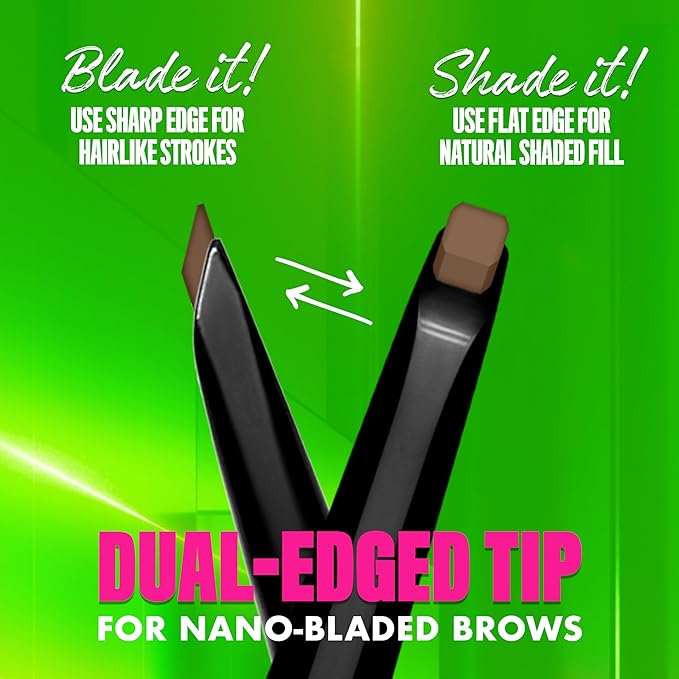 NYX PROFESSIONAL MAKEUP Blade & Shade Brow Pencil, Nano Mechanical Eyebrow Pencil, Up to 16HR Make Up Wear - Espresso