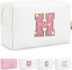 Personalized initial letter makeup bag,