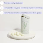 3-in-1 Solid Facial Cleanser, Exfoliator, and Wash-off Mask - Vegan, Cruelty-Free, Plastic-Free, Travel-Friendly, 1 Month Supply (60 Crushable Tablets) in Tin (Purifying Beans in Tin)