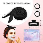 Heatless Curling Rod Headband, Upgraded 60" Extra Long Soft Hair Curlers to Sleep In, No Heat Curls for Girls Long Hair Medium Hair (Black)