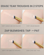 Desert Oak Series MicroBlur Tap Concealer - 6mm Finger-Tip Precision Brush for Tear Troughs & Acne Spots, Vegan Nylon, Bubinga Handle (CM 199)