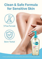 Derma B | Daily Moisture Body Oil | 99% Natural Argan & Sweet Almond Oil | Shower Oil for Dry Sensitive Skin | Light & Long-Lasting Hydration | Skin Body Care Oil with Peach Scent | 6.78 fl oz (200ml)