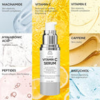 ANSDUR Super Vitamin C Serum for Women over 70: Hyaluronic Acid Serum for Face, Dark Spot Remover and Wrinkle Reduction - Lifting, Smoothing, Moisturizing, All in One Skin Care Formula, 1 fl oz
