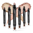 6PCS Cream Eyeshadow Stick Makeup Sets, Metallic And Matte Shimmer Eye Shadow Eye Brightener Stick Pencil Crayon, B06-Pink Ocean