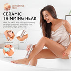 Electric Bikini Trimer Shaver Women: 2 in 1 IPX7 Waterproof Wet & Dry Use Body Hair Trimmer and Facial Hair Remover - Rechargeable Hair Removal Kit for Bikini Underarm Leg Arm Body Face