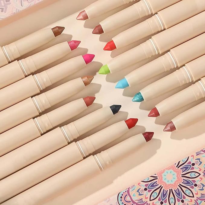 Peach Eyeshadow Stick, Smooth Cream Shimmer Eyeshadow Pencil, Waterproof Long Lasting High Pigmented Hypoallergenic Eye Shadow Highlighter Stick Create Multi-Dimension Eyes Look(20# Peach Shimmer)