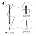 Billion Dollar Brows Universal Eyebrow Pencil – Dual-Ended Design with Precision Tip & Spoolie, Matte Finish, Waterproof, Easy to Use, Vegan & Cruelty-Free for Perfectly Defined Brows