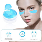 Under Eye Patches for Puffy Eyes: 60PCS Collagen Eye Gels Pads - Blue Hyaluronic Acid Under Eye Mask - Reduce Dark Circles & Bags - Skin Eye Care Products