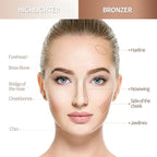 4 Pcs Cream Contour Foundation Stick, Highlighter & Bronzer Pen, Face Brightens & Shades Pencil, Highlighting Shade Longwear Makeup, Highlight Bronzer Shaping Trimming Stick Cream