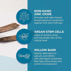 Andalou Naturals CLEAR SKIN Argan Stem Cell BB Benefit Balm, Un-Tinted SPF 30, 2-in-1 BB Cream & Face Sunscreen with Broad Spectrum Protection, Mineral Sunscreen for Oily Skin, 2 Fl Oz